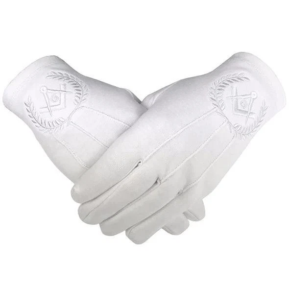 100% Cotton Mason Gloves with Square Compass G